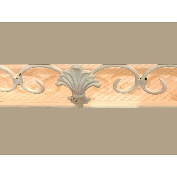 White Metal Tray with Handles 18" x 10.5" - Picture 2 of 8